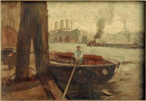 Chaland au quai - Leonhard Sandrock