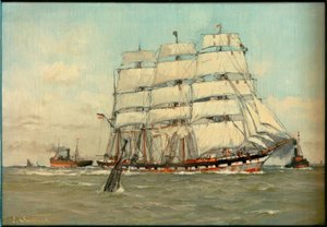 Quatre-mâts de la compagnie maritime Wencke Söhne, cargo