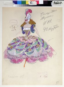 Costume pour "Don Giovanni" de Wolfgang Amadeus Mozart, 1914 - Leonid Mihhaylovich Brailovsky