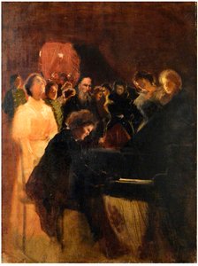 Léon Tolstoï au concert donné par Anton Rubinstein