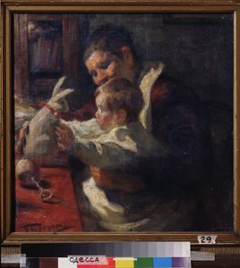 Un lapin. Nourrice avec enfant - Leonid Osipovic Pasternak