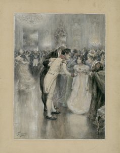 Natacha à son premier bal. Illustration pour le roman Guerre et Paix de Léon Tolstoï, 1893 - Leonid Osipovich Pasternak