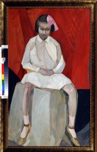 La petite fille sur un cube - Leonid Terentlevich Chupyatov
