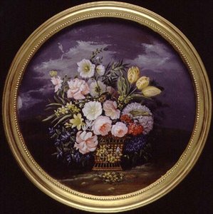 Fleurs dans un paysage ouvert - Leopold Brunner