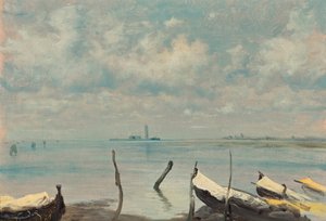 Vue de Mestre sur Venise (paysage lagunaire)