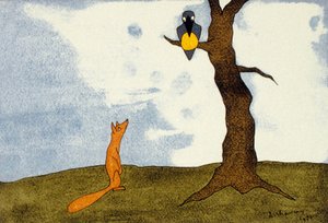Le corbeau et le renard - Leopold Chauveau