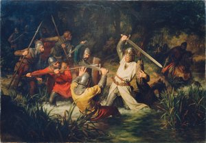 Rodolphe de Habsbourg en danger de mort, 1872 - Leopold Edler von Löffler Radymno