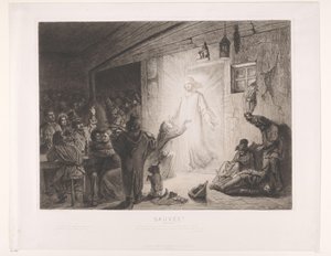Le Christ apparaît dans une auberge, une jeune femme s