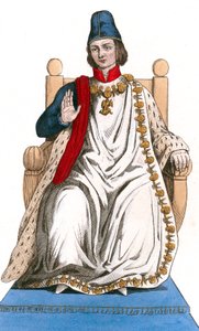 Roi français Louis XI portant le costume de l