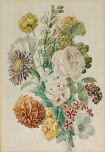 Bouquet de fleurs avec rose et dahlia - Leopold von Stoll