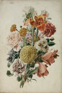Bouquet de fleurs avec tagètes et lys - Leopold von Stoll