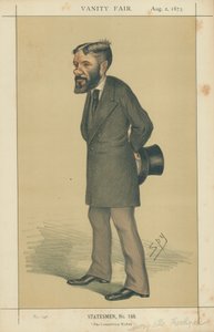 M. George Otto Trevelyan, The Competition Wallah, 2 août 1873, caricature de Vanity Fair - Leslie Matthew Ward