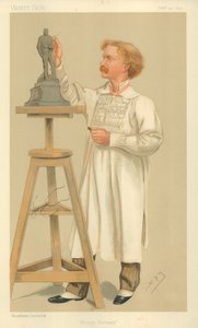 M. William Hamo Thornycroft, statuaire en bronze, 20 février 1892, caricature de Vanity Fair - Leslie Matthew Ward