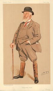 M. William Montagu Tharp, Chippenham Park, 21 juin 1894, caricature de Vanity Fair - Leslie Matthew Ward