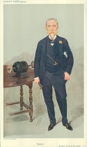 Sir David L Salomons, Électricité, nd, caricature de Vanity Fair - Leslie Matthew Ward