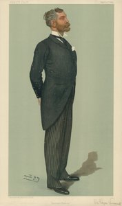 Sir Edgar Vincent, Finance orientale, 20 avril 1899, caricature de Vanity Fair - Leslie Matthew Ward
