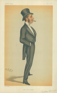 Le Hon Mr Justice Straight, Le nouveau juge, 10 mai 1879, caricature de Vanity Fair - Leslie Matthew Ward
