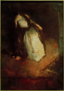 Femme près de la cheminée (Rêverie près de la cheminée) - Lesser Ury