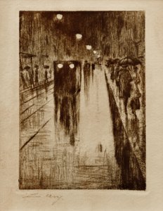Rue de Leipzig sous la pluie