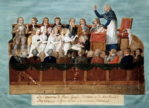 Révolution française : les citoyens de Paris offrant leurs bijoux à la Convention nationale. Illustration des frères Lesueur. Musée Carnavalet, Paris - Lesueur Brothers