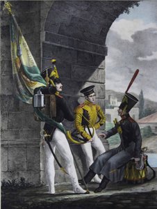 Podpraporshchik, tambour et corniste du régiment de la garde finlandaise, 1829 - Lev Alexandrovich Belousov