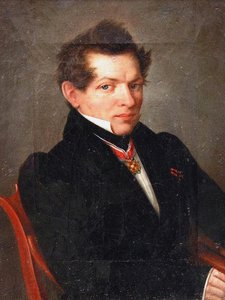 Portrait du mathématicien Nikolaï Lobatchevski 1792-1856, 1839