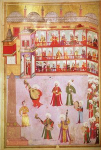 TSM H.1344 Danseur et musiciens jouant au festival, 1582-83