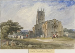 Église de Mayfield: aquarelle, nd [vers 1830-1840] - Lewis John Wood