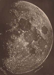 Photographie de la lune à son 1er Quartier, 6 mars 1865 - Lewis Morris Rutherford