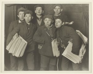 Newboys, pont de Brooklyn - Lewis Wickes Hine