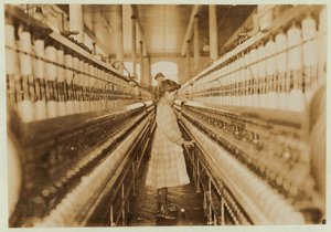 Fileuse dans les usines de coton de Lancaster, Caroline du Sud, 1908