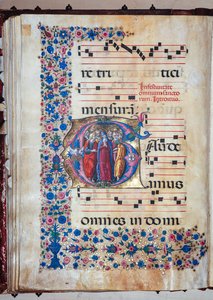 Bibliothèque Piccolomini : livre de chœur, cod. 28.12, ff. 94v avec la Vierge et tous les Saints, par Francesco Rosselli et Liberale da Verona - Liberale da Verona