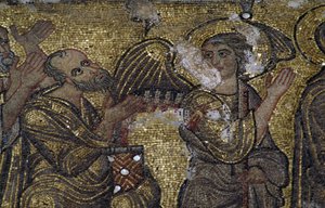 Ange, détail des mosaïques de la Basilique de la Nativité (Liste du patrimoine mondial de l