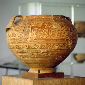 Cratère argien avec décorations géométriques, diamètre 50 cm, civilisation grecque, VIIIe siècle av. J.-C. - Unbekannt Unbekannt
