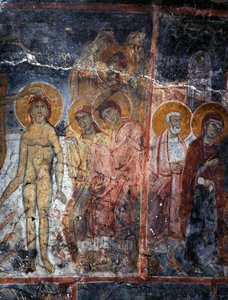 Christ, Madonna et Saints, fresque dans le monastère d