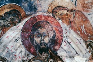 Christ, fresque dans l
