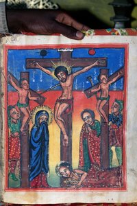Crucifixion, manuscrit au musée de l
