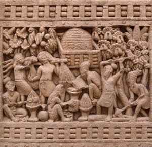 Détail du côté est du Stupa I à Sanchi (Liste du patrimoine mondial de l