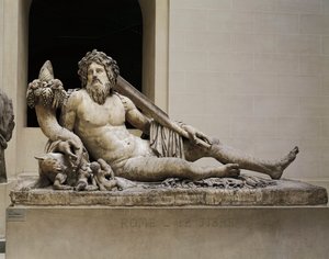 Statue en marbre représentant le Tibre, Temple d