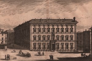 Palazzo Madama, Rome, Latium, Italie, gravure sur cuivre