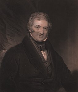 Portrait du dramaturge anglais Thomas Morton (1764-1838), gravure par W Hunt d