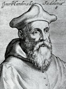 Portrait de Jacopo Sadoleto (1477-1547), humaniste, évêque catholique et cardinal italien, gravure de Illustrissimorum, omnique virtutis, et scientiarum laude praestantissimoru virorum icones, par Claudius Pernetus - Unbekannt Unbekannt