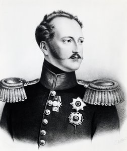 Portrait de Nicolas I Romanov (1796-1855), tsar de Russie de 1825 à 1855, gravure