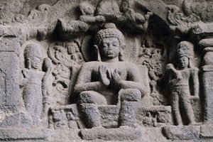 Relief représentant Bouddha, grottes de Karla, Maharashtra, Inde, 2e siècle - Unbekannt Unbekannt