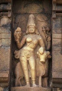 Relief représentant Parvati, temple Brihadisvara, Gangaikonda Cholapuram, Tamil Nadu, Inde