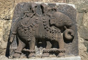Relief représentant un éléphant, fort de Daulatabad (Devagiri), Maharashtra, Inde - Unbekannt Unbekannt