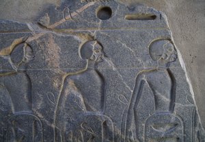 Relief représentant des prisonniers, Temple de Louxor, Thèbes (site du patrimoine mondial de l