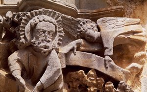 Espagne, Navarre, Ujué, Église de Santa Maria, Détail architectural - Unbekannt Unbekannt