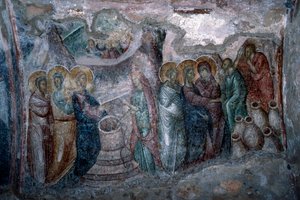 Les Noces de Cana, fresque dans l