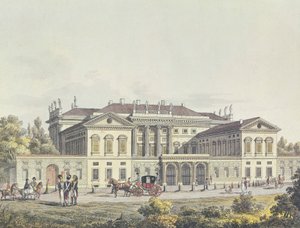 Vue de la Villa Reale dans les jardins publics de Milan